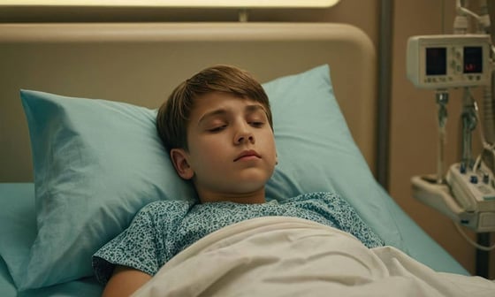 child in a hospital bed