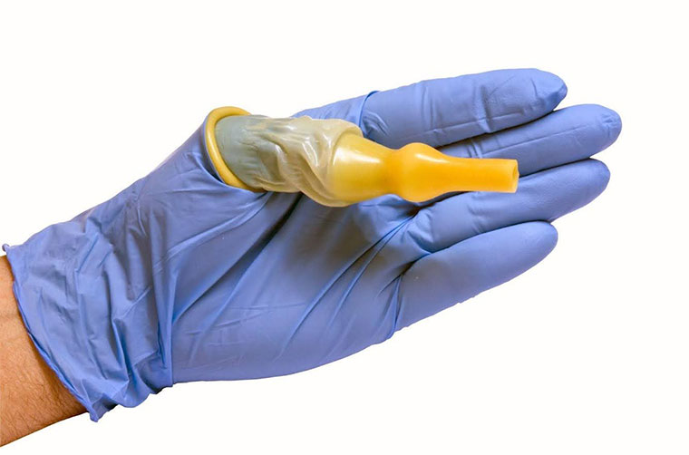 condom in glove
