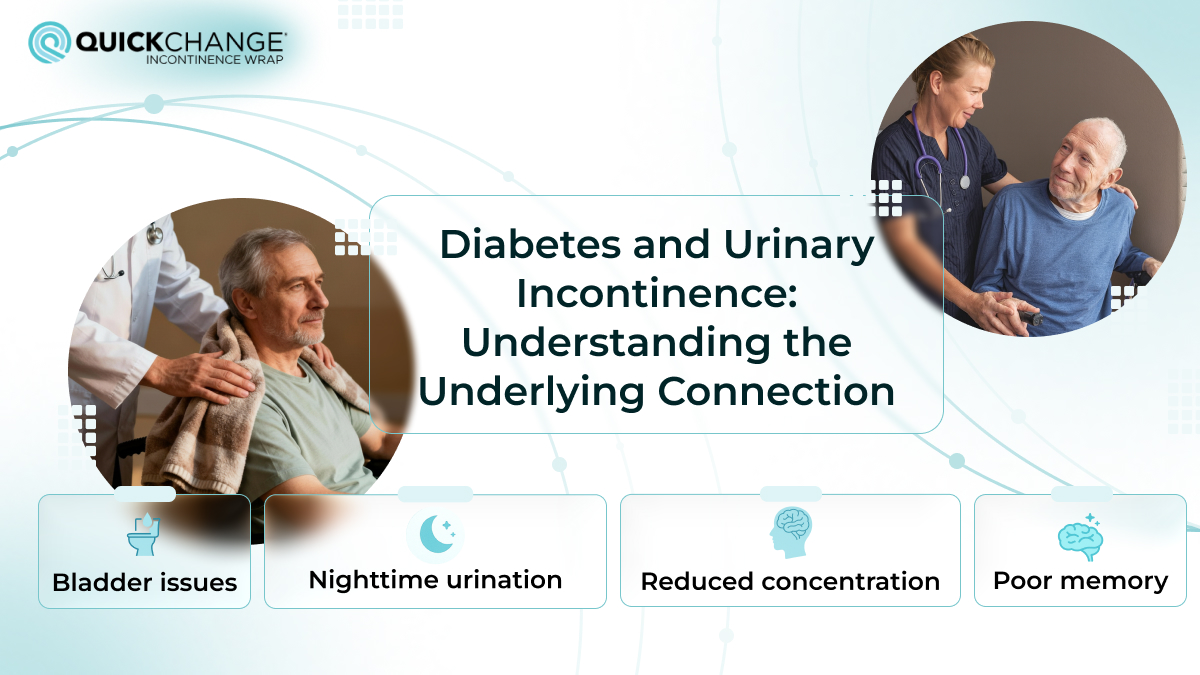 Feature image showing elderly patients receiving care for diabetes-related urinary incontinence