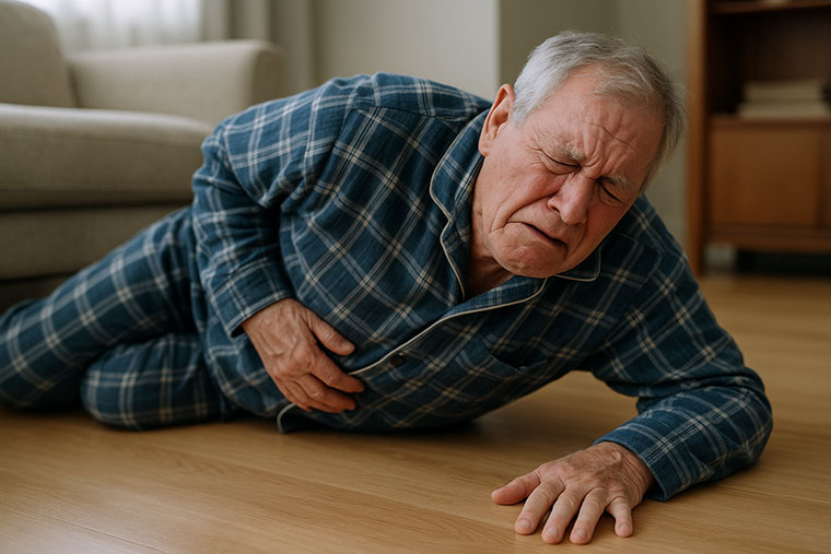 man falling down