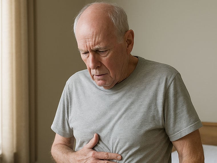 man having pains