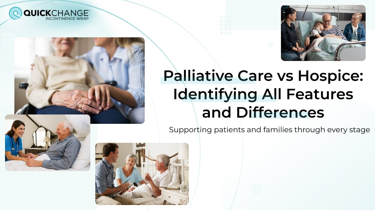 Featured image comparing palliative and hospice care, showing patient support and medical interaction in clinical settings